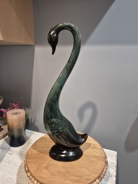 Vintage Blue Mountain Pottery 14.5" Swan Figurine - Mint Condition